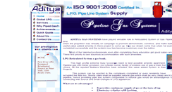 Desktop Screenshot of adityagassystems.com